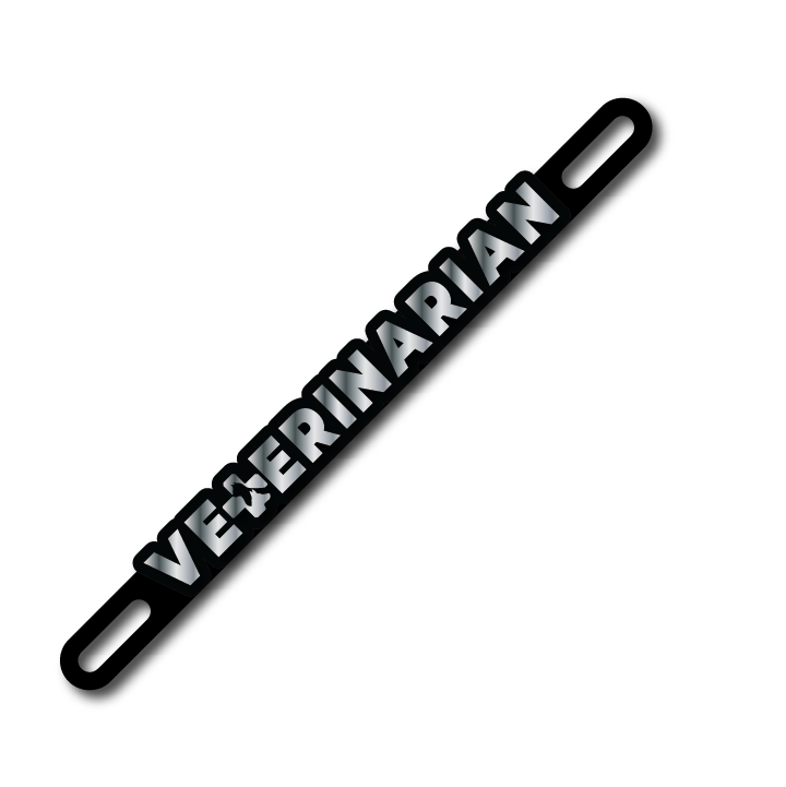 Car Plate Badge: Veterinarian Version 2