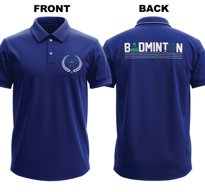Drifit Polo Shirt: Vintage Badminton (Front & Back)