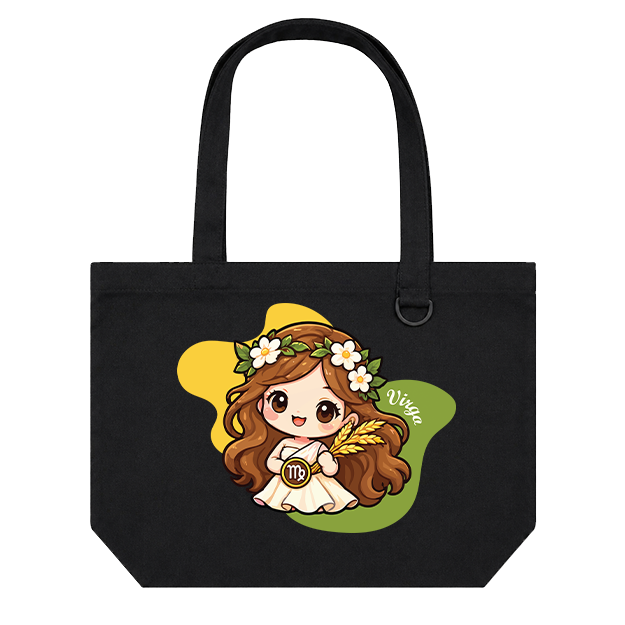 Landscape Tote Bag: Virgo Cartoon