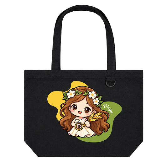 Landscape Tote Bag: Virgo Cartoon