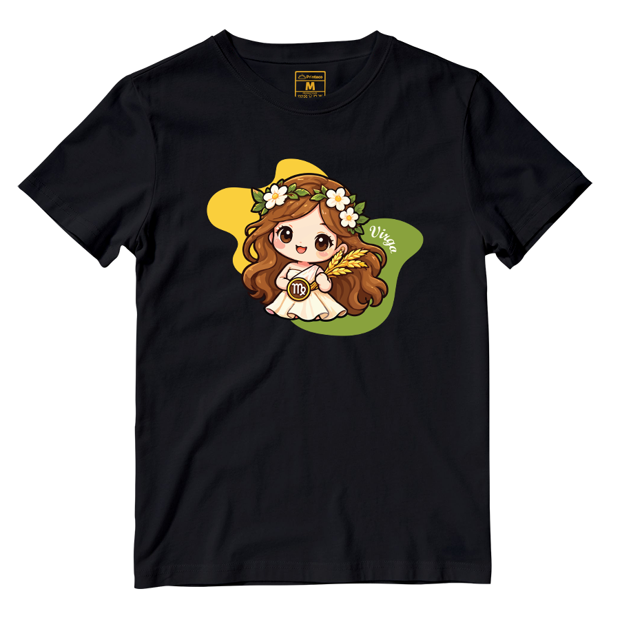 Cotton Shirt: Virgo Cartoon