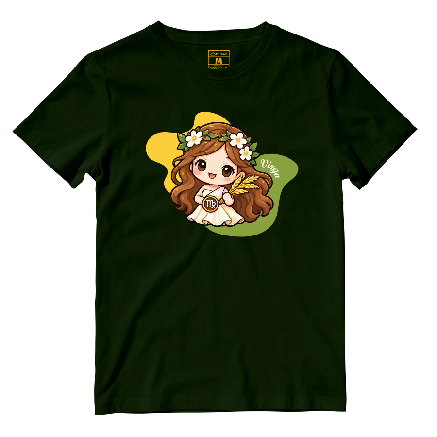 Cotton Shirt: Virgo Cartoon