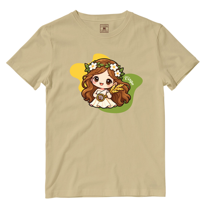 Cotton Shirt: Virgo Cartoon