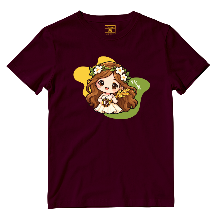 Cotton Shirt: Virgo Cartoon