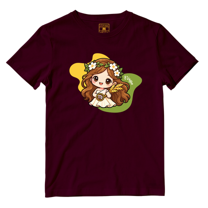 Cotton Shirt: Virgo Cartoon