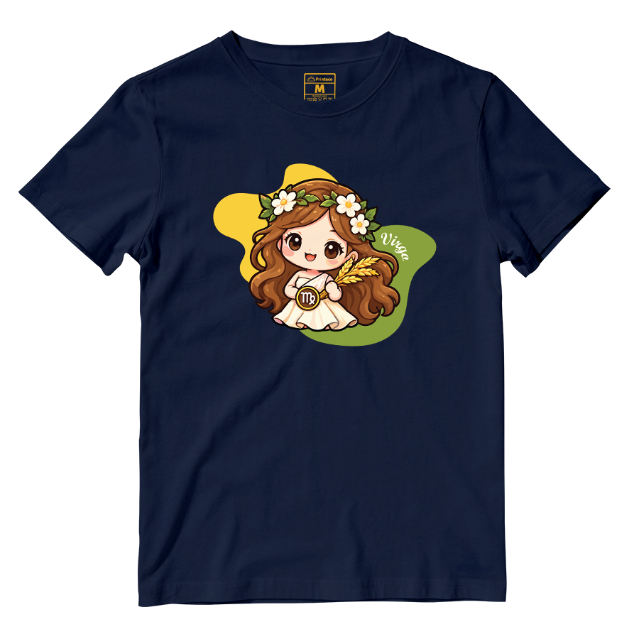 Cotton Shirt: Virgo Cartoon