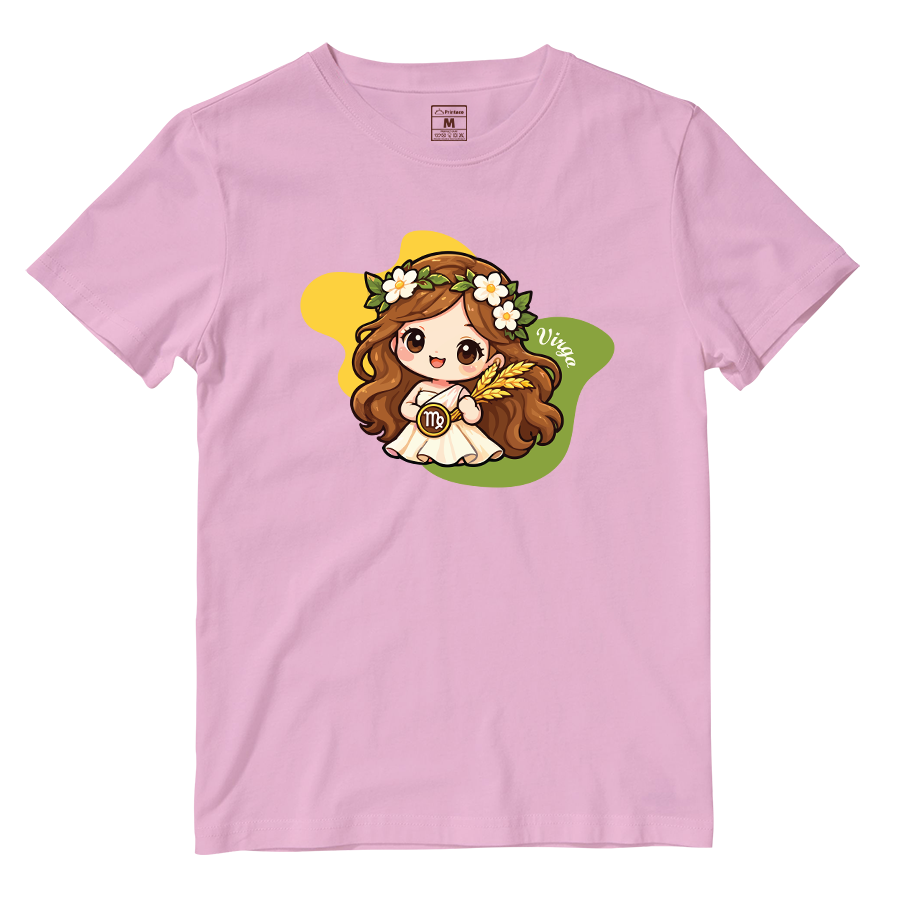 Cotton Shirt: Virgo Cartoon