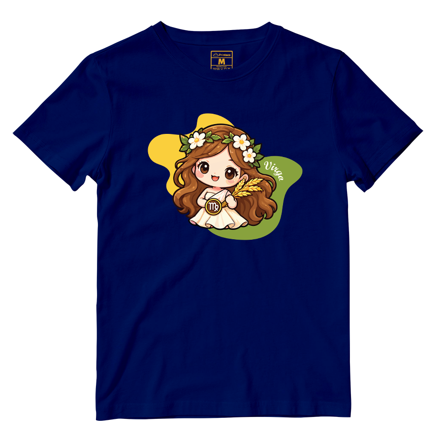 Cotton Shirt: Virgo Cartoon