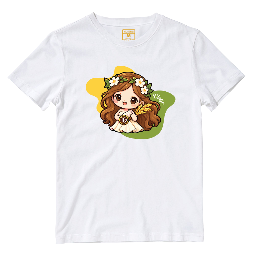 Cotton Shirt: Virgo Cartoon