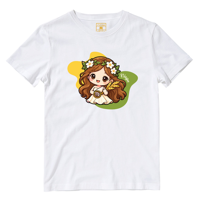 Cotton Shirt: Virgo Cartoon