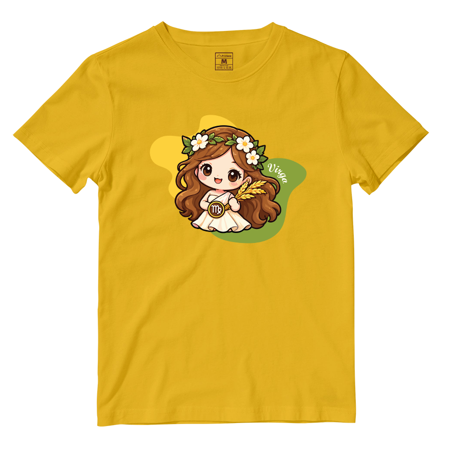 Cotton Shirt: Virgo Cartoon