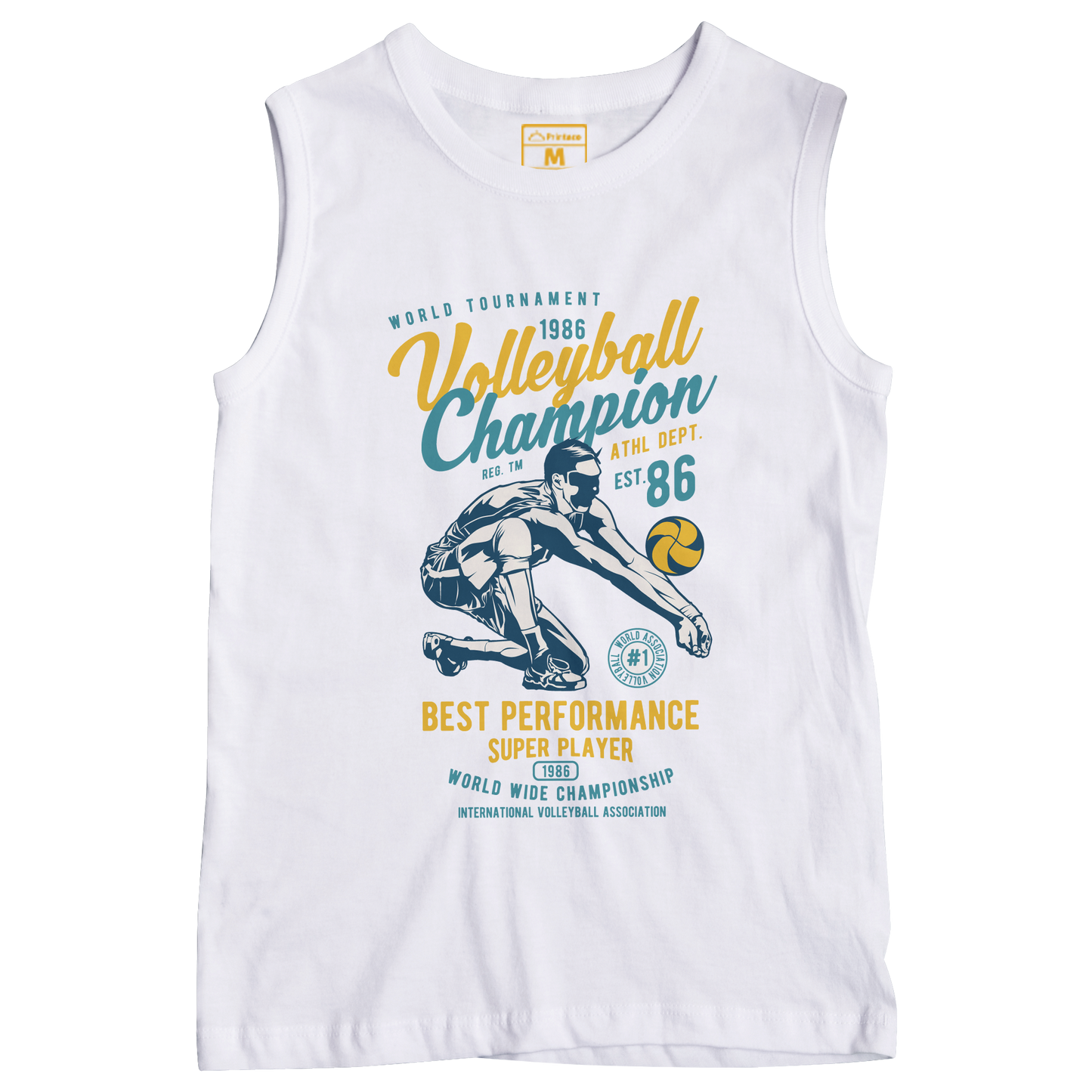 Sleeveless Drifit Shirt: Volleyball Champions