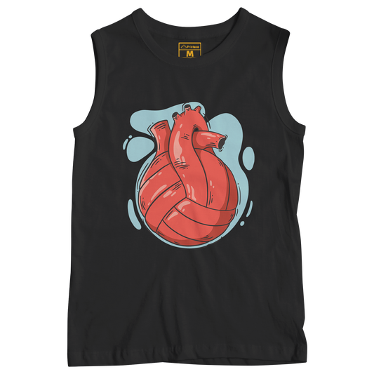 Sleeveless Drifit Shirt: Volleyball Heart