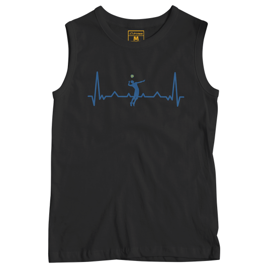 Sleeveless Drifit Shirt: Volleyball Heartbeat