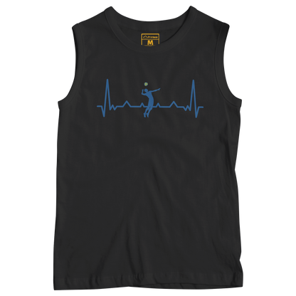 Sleeveless Drifit Shirt: Volleyball Heartbeat