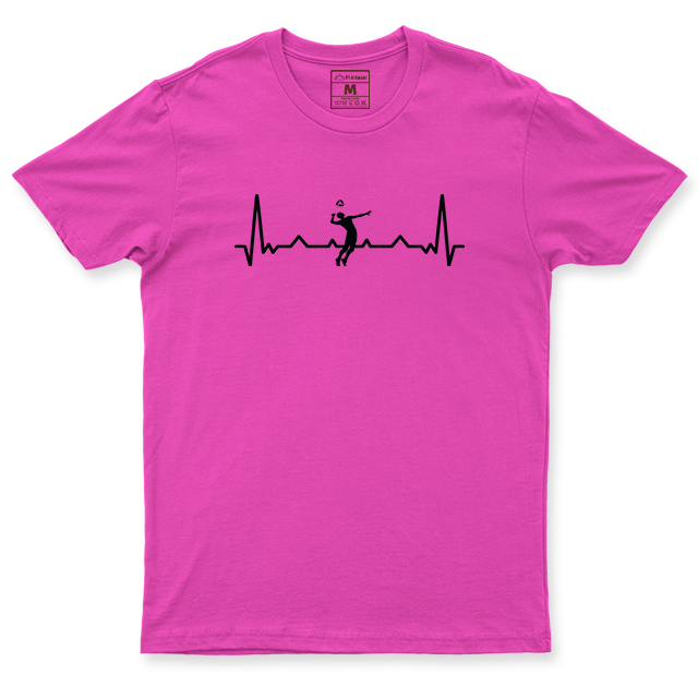 Drifit Shirt: Volleyball Heartbeat