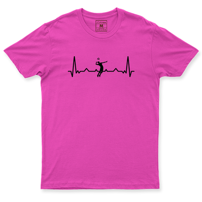 Drifit Shirt: Volleyball Heartbeat