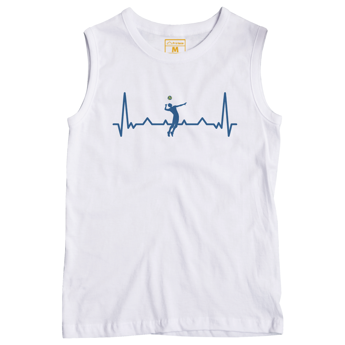 Sleeveless Drifit Shirt: Volleyball Heartbeat