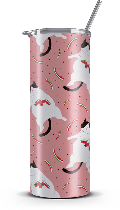 20oz. Slim Tumbler: Watermeow