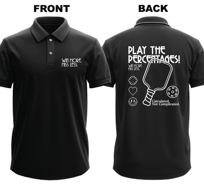 Drifit Polo Shirt: Win More Miss Less (Front & Back)