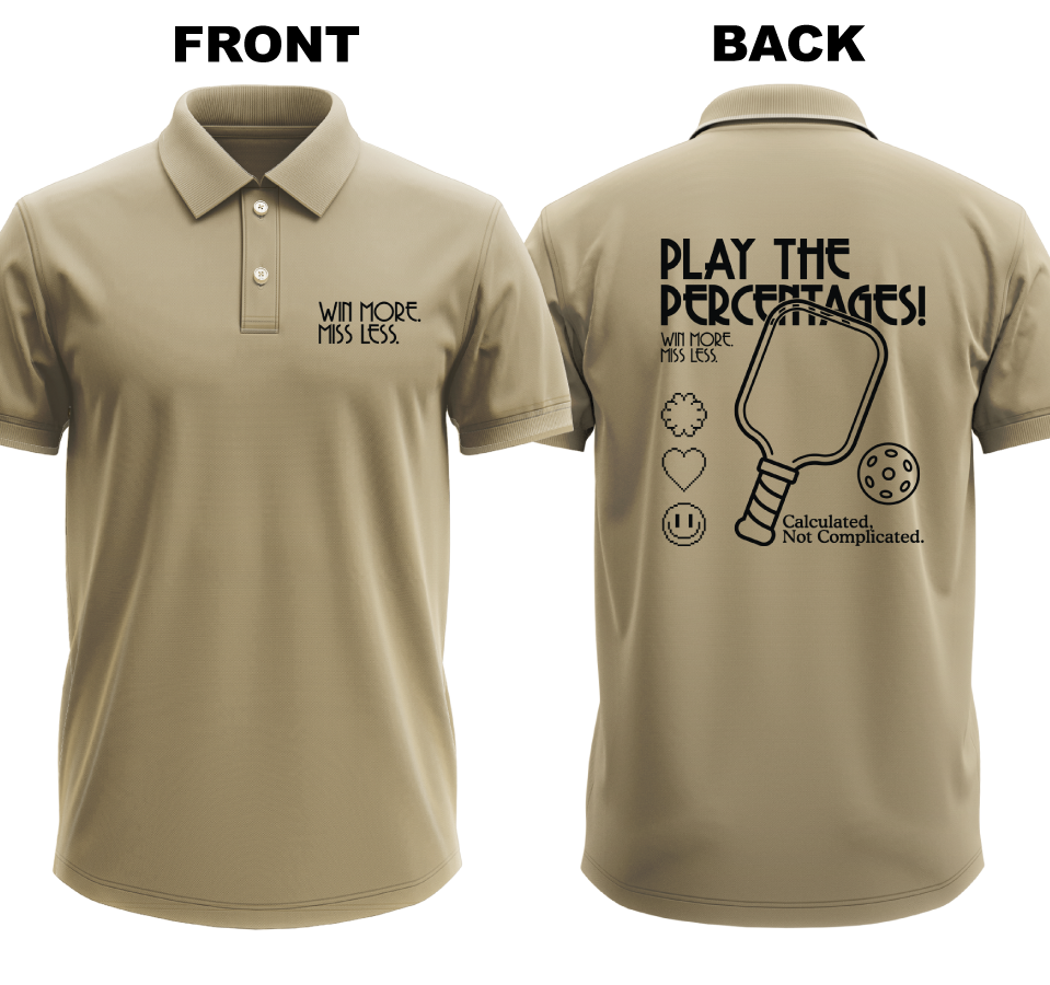Drifit Polo Shirt: Win More Miss Less (Front & Back)
