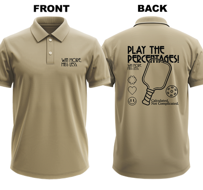Drifit Polo Shirt: Win More Miss Less (Front & Back)