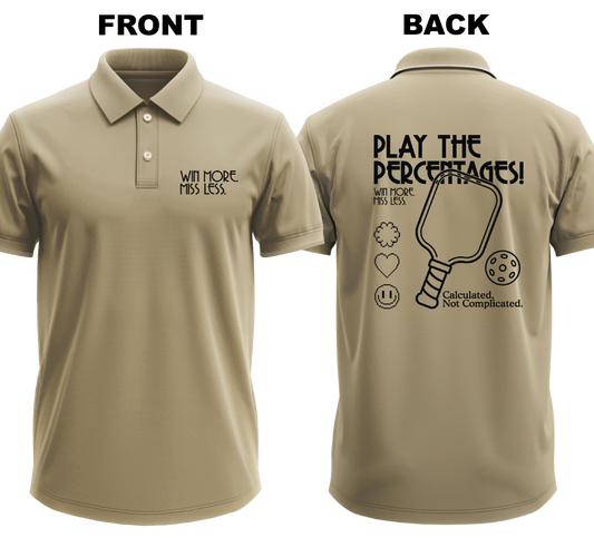 Drifit Polo Shirt: Win More Miss Less (Front & Back)