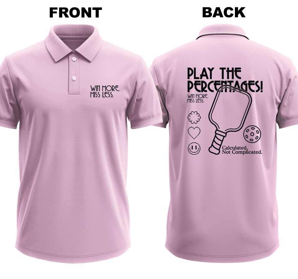 Drifit Polo Shirt: Win More Miss Less (Front & Back)
