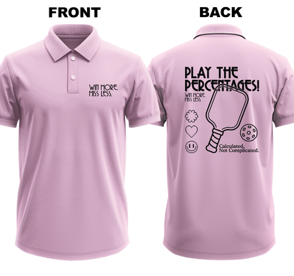 Drifit Polo Shirt: Win More Miss Less (Front & Back)