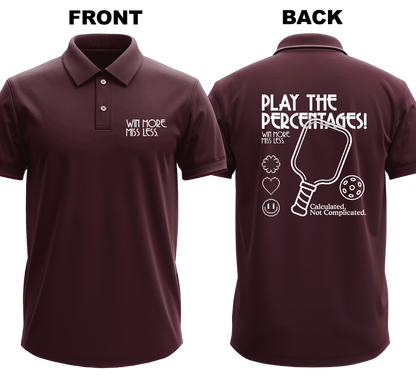 Drifit Polo Shirt: Win More Miss Less (Front & Back)