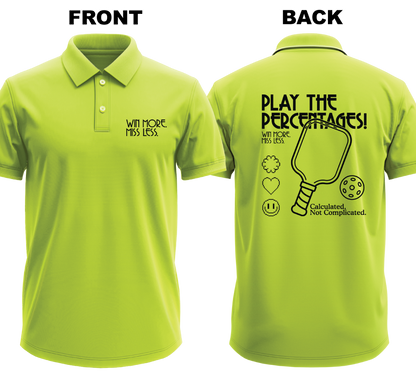Drifit Polo Shirt: Win More Miss Less (Front & Back)