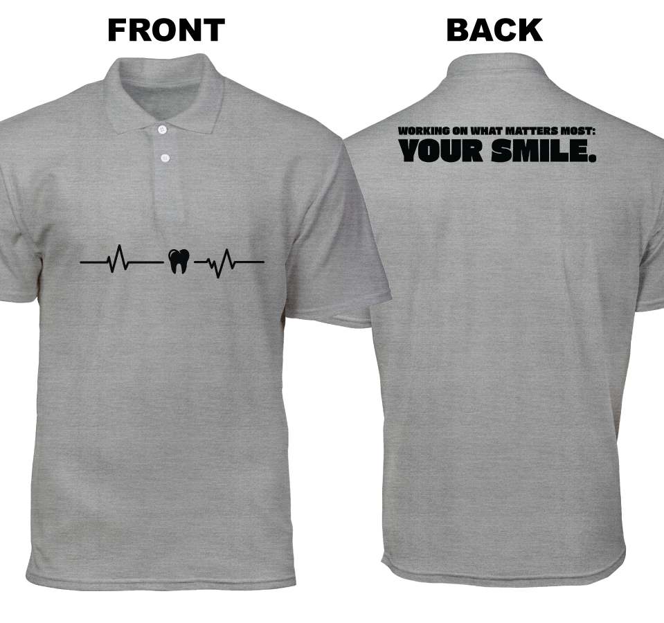 Cotton Polo Shirt: Working On What Matters Most (Front and Back)