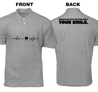 Cotton Polo Shirt: Working On What Matters Most (Front and Back)