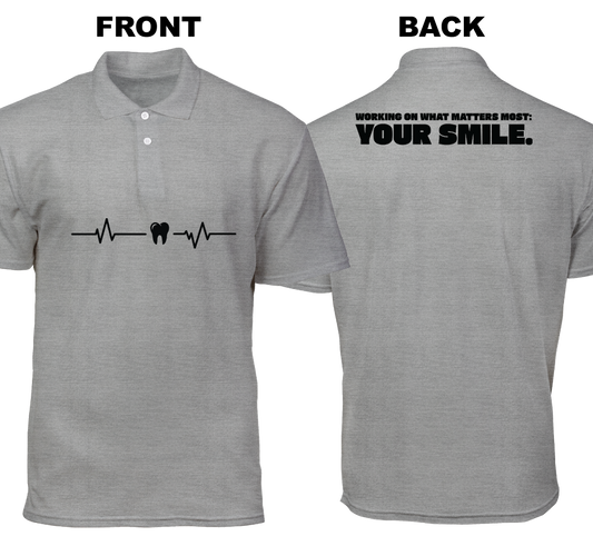 Cotton Polo Shirt: Working On What Matters Most (Front and Back)