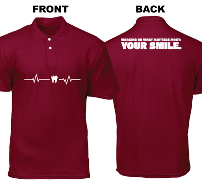 Cotton Polo Shirt: Working On What Matters Most (Front and Back)