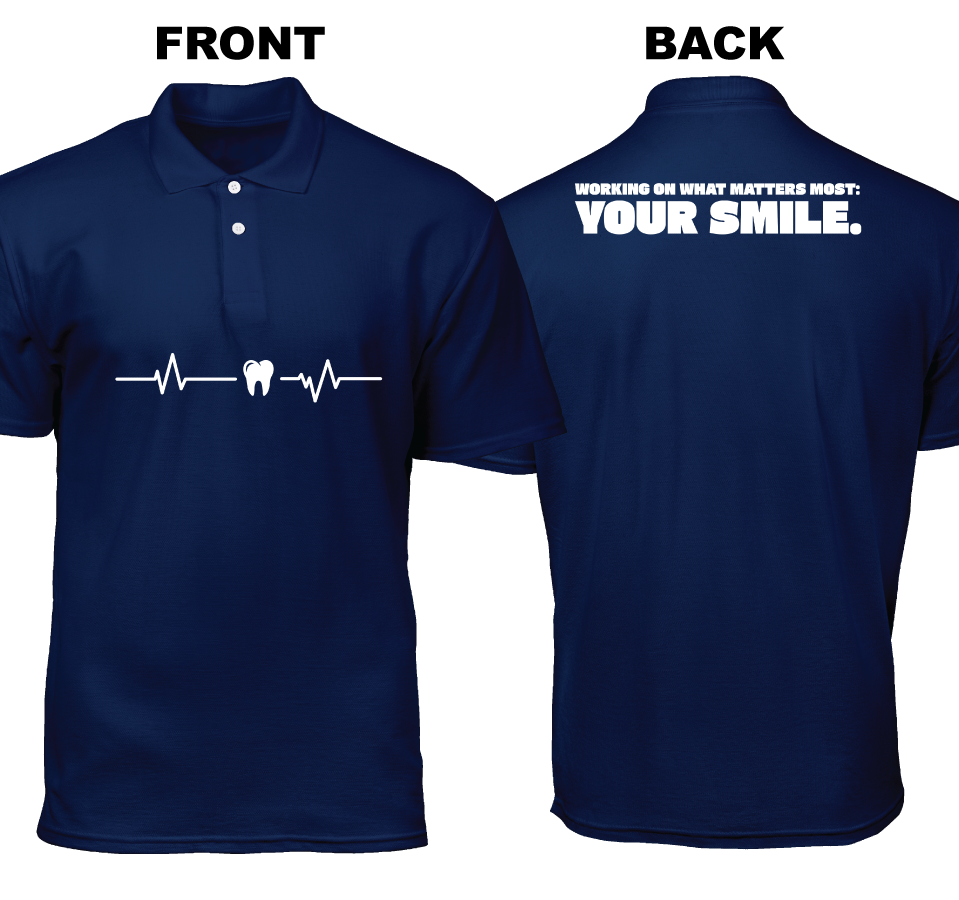Cotton Polo Shirt: Working On What Matters Most (Front and Back)