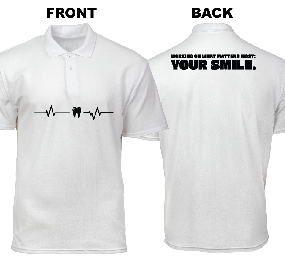 Cotton Polo Shirt: Working On What Matters Most (Front and Back)