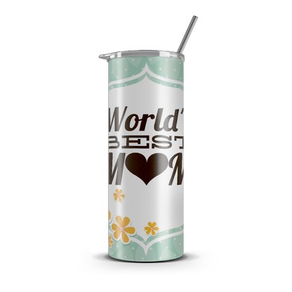 20oz. Slim Tumbler: World's Best Mom