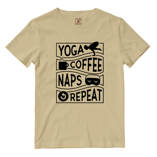 Cotton Shirt: Yoga, coffee, and naps