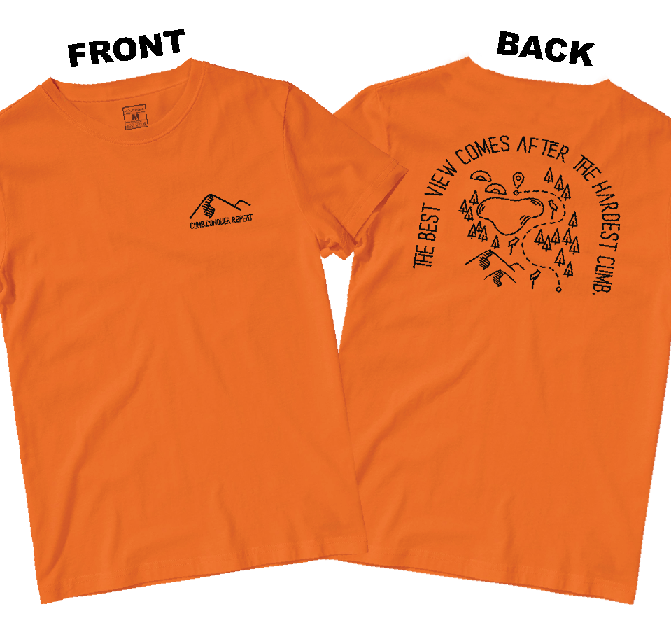 Drifit Shirt: Climb Conquer Repeat (Front and Back)