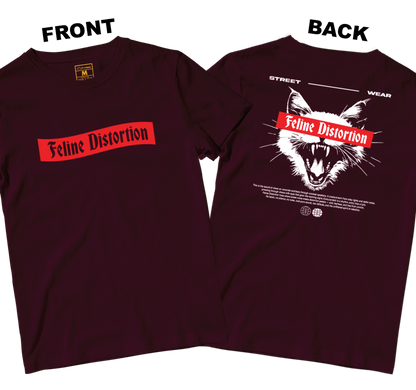 Cotton Shirt: Feline Distortion (Front and Back)