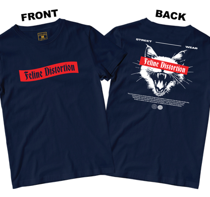 Cotton Shirt: Feline Distortion (Front and Back)