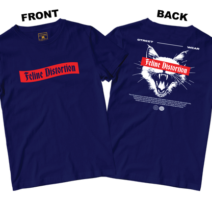 Cotton Shirt: Feline Distortion (Front and Back)