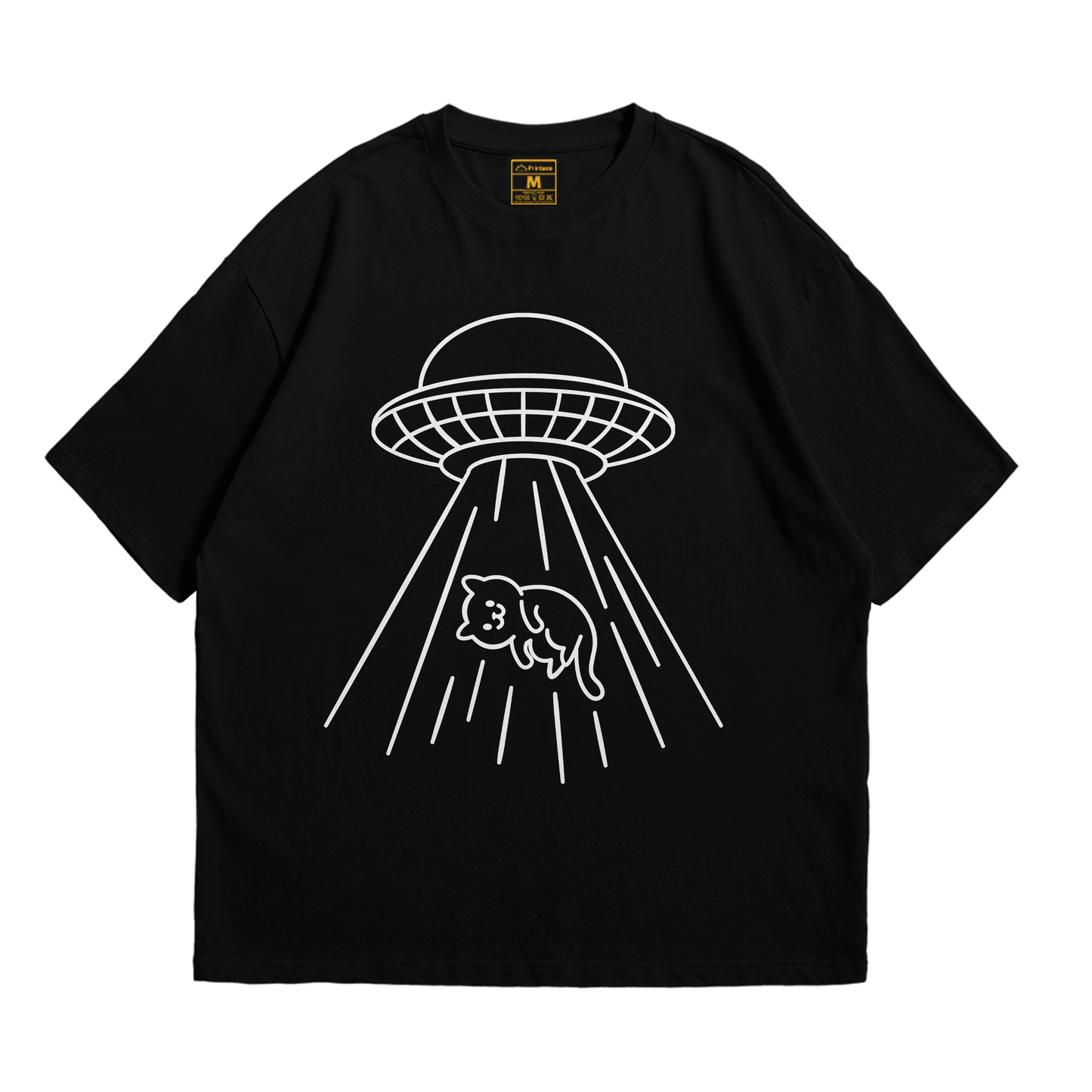 Premium Oversized Cotton Shirt: Kitty Abduction