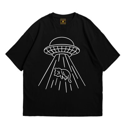 Premium Oversized Cotton Shirt: Kitty Abduction