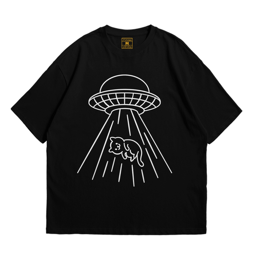 Premium Oversized Cotton Shirt: Kitty Abduction