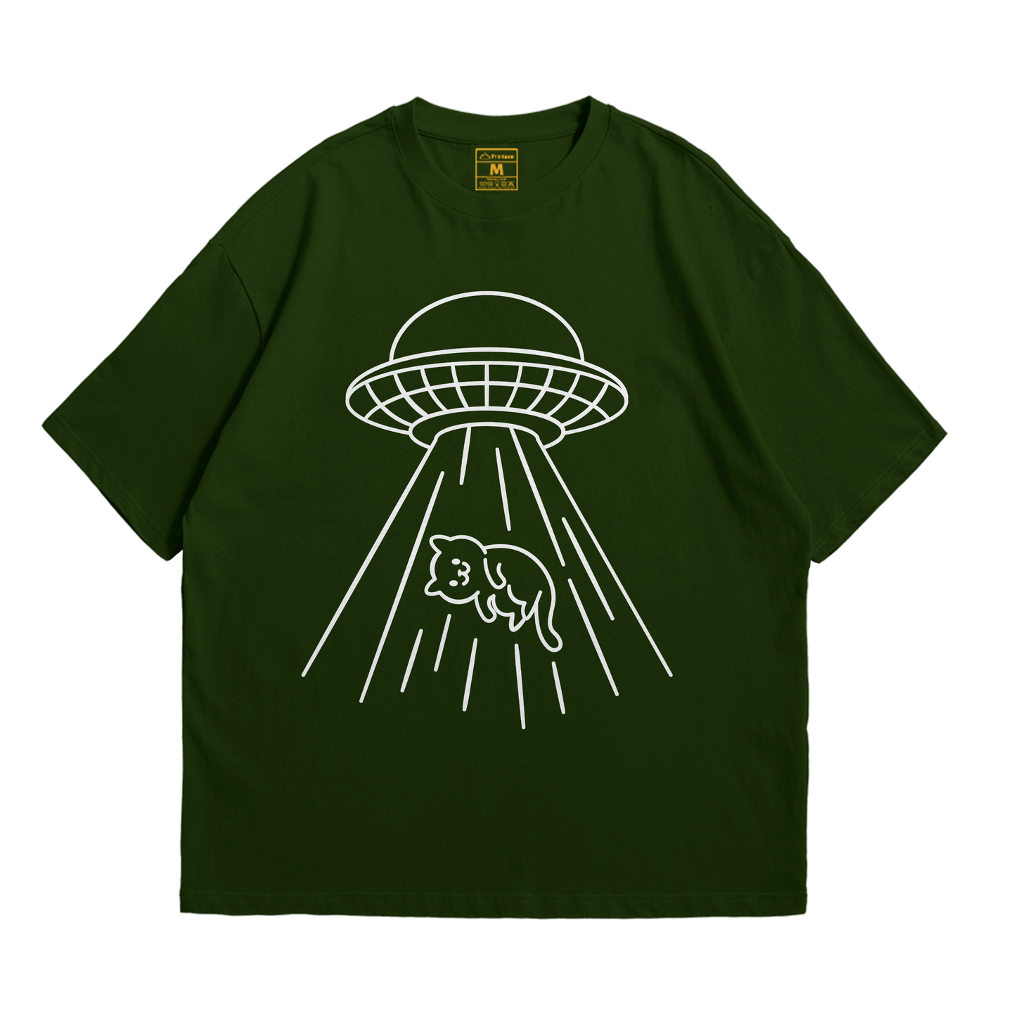 Premium Oversized Cotton Shirt: Kitty Abduction