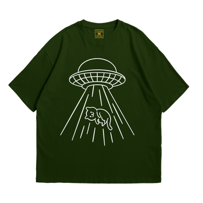 Premium Oversized Cotton Shirt: Kitty Abduction