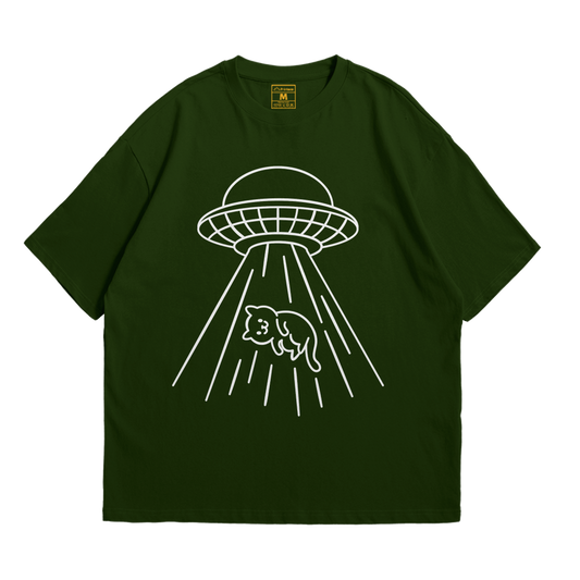 Premium Oversized Cotton Shirt: Kitty Abduction