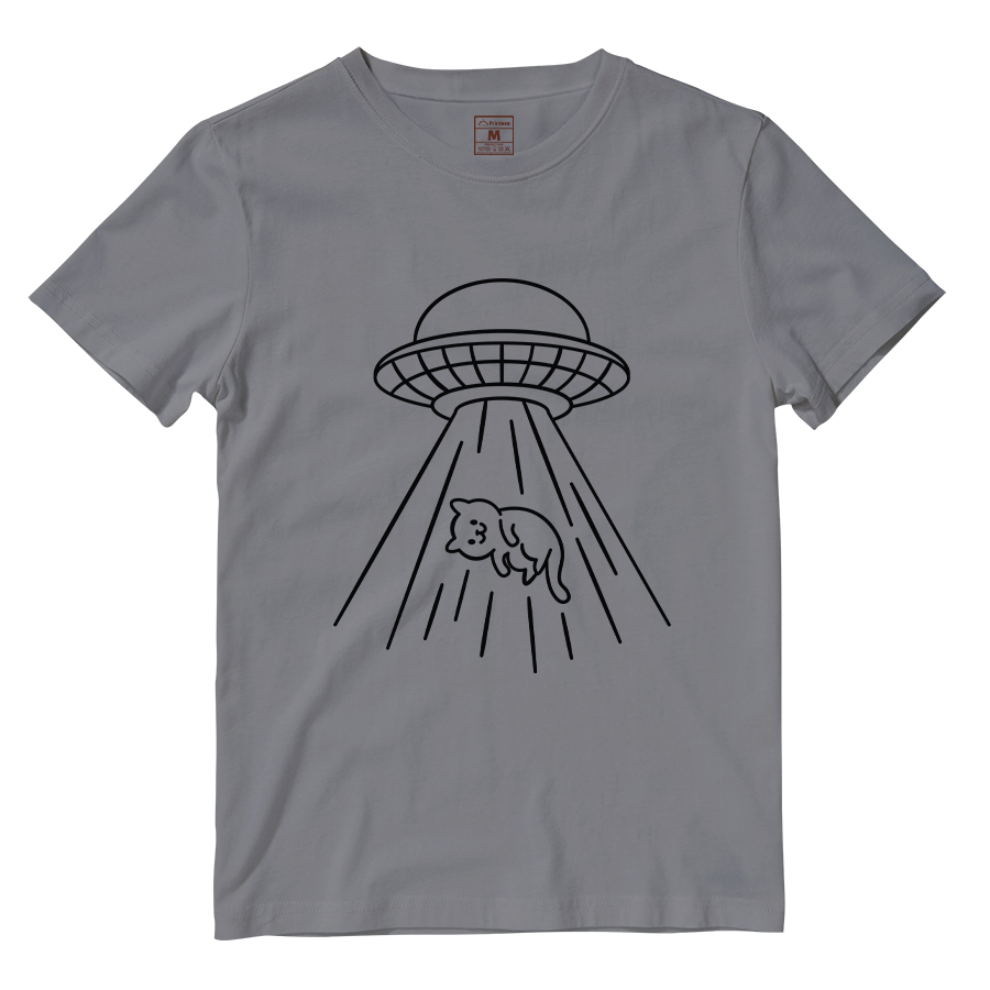 Cotton Shirt: Kitty Abduction